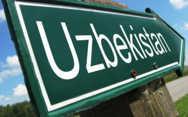 Uzbekistan road sign Uzbekistan road sign