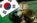 drapeau sud-coréen avec crypto-monnaies
